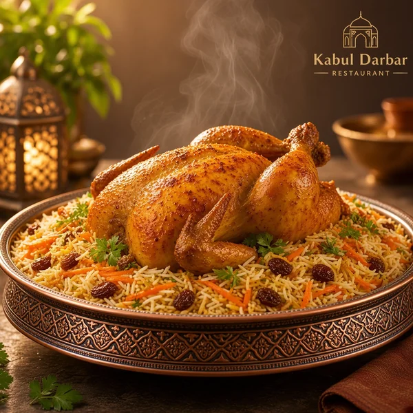 Afghani Pulao With Full Chicken Roast
