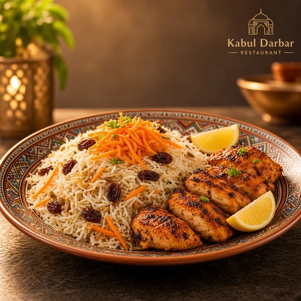 Afghani Pulao With Fish Tikka